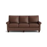 True Custom™ True CustomÂ® Leather Roll Arm Sofa Sofas Bassett Furniture 7