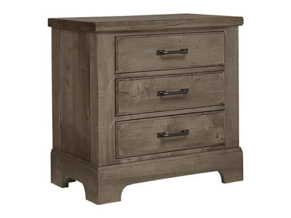 Cool Rustic Nightstand – 3 Drawers Nightstands Brown