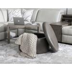 LU340 Luna Ravello Silver UP Swivel Ottoman On Casters - Image 7