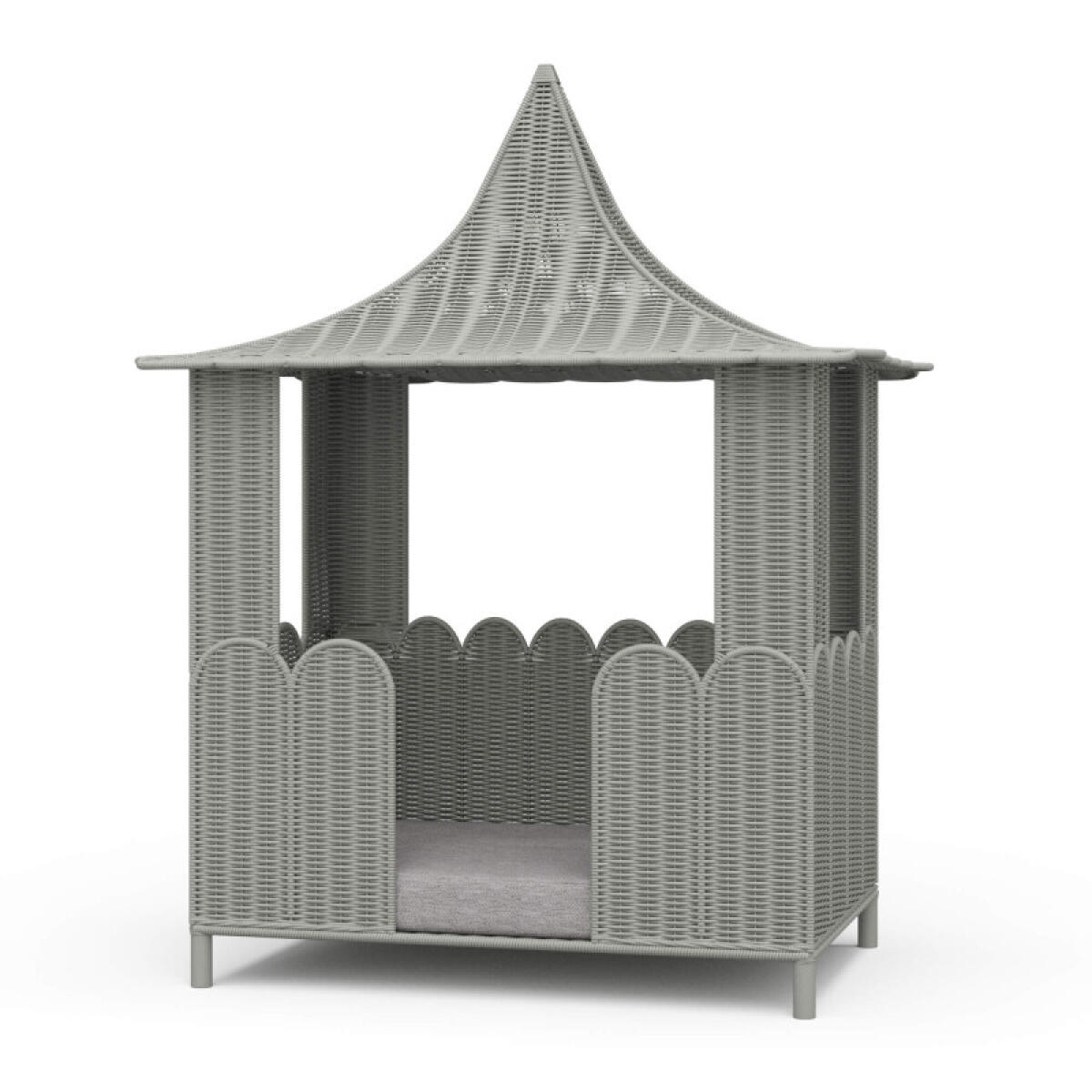 90afafe33ed2111685a6210b03191df9 Scalloped Rattan Dog Bed - Image 1