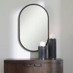 Varina Oval Mirror, Black Mirrors Black 17