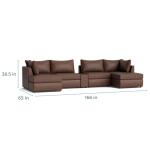Beckham Leather Modular Chaise Sectional Sofa - Image 5