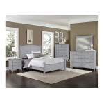 Bonanza Queen & King Poster Bed - Grey Finish - Image 4