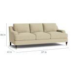 Stockten English Arm Sofa with Casters - Image 6