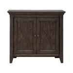 Paradise Valley 2 Door Bedside Chest w/ Charging Station Nightstands Brown 19