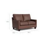 True Custom™ True Custom® Leather Track Arm Loveseat - Image 3