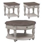 Magnolia Manor 3 Piece Set (1-Cocktail 2-End Tables) - Image 3