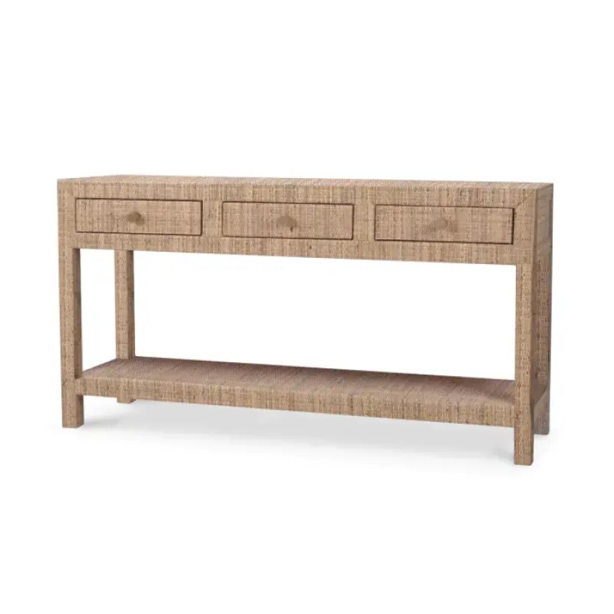 92856218bbb1997aa1b1cec21859a807 Kagu Console Table W/ Rattan - Image 1