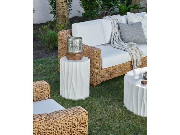 Coastal Living Outdoor Geneva End Table Outdoor Tables Abaco White