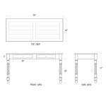 Console Desk W/ Barley Twist Leg Desks Blue 21