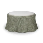 Newport Rattan Ottoman W/ Cushion - Image 4