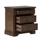 Arden Road Nightstand w/ Charging Station Nightstands Brown 24