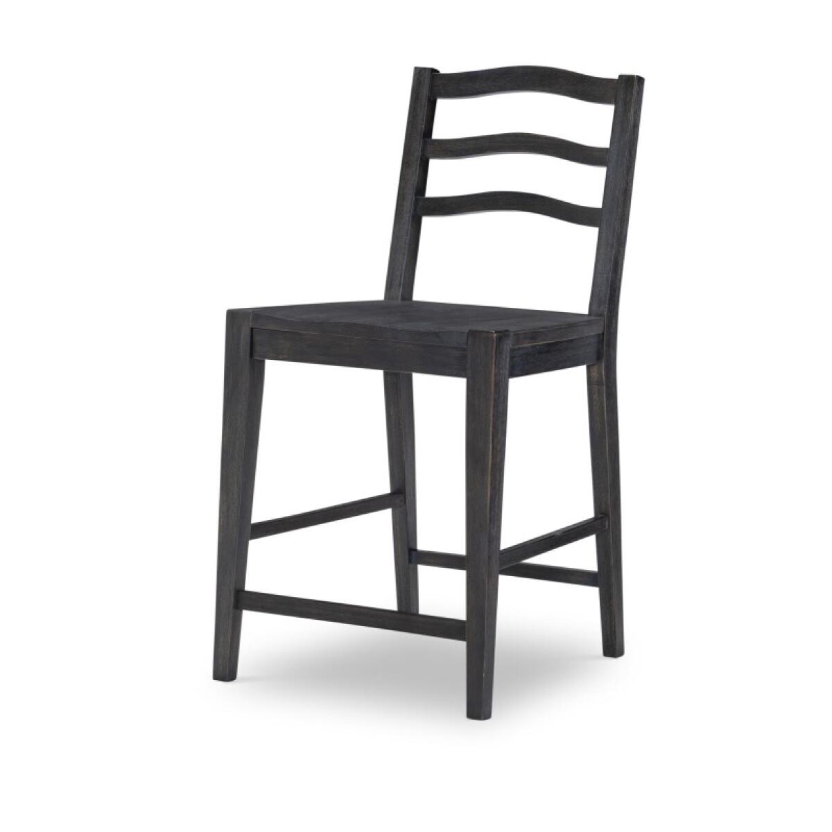 Counter Height Ladder Back Chair Chairs & Benches Black 2 Counter Height Ladder Back Chair Chairs & Benches Black 2
