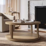 Cohan Coffee Table Small W/ Wood Shelf - Image 3