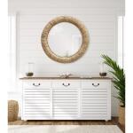 Twisted Seagrass Round Mirror Mirrors Brown 12