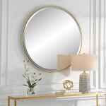 Canillo Round Mirror, Gold - Image 6