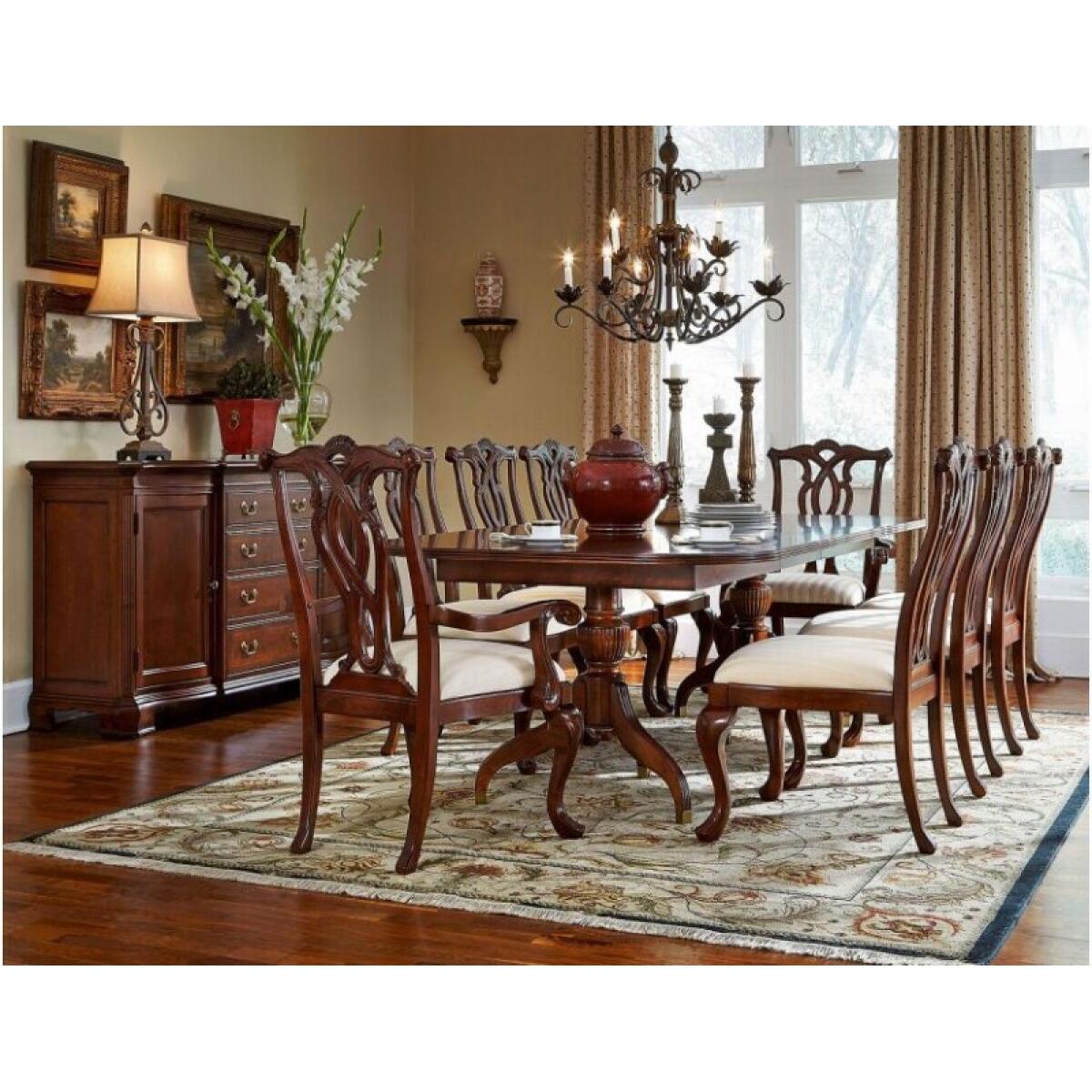 93888f86728bb505ef175ab5f73c636a Cherry Grove Pedestal Table Complete - Image 1