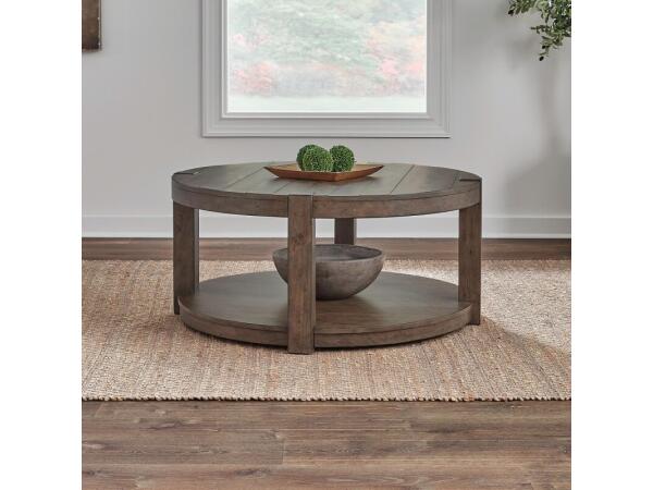 Broadmore Round Cocktail Table Cocktail & Coffee Tables Brown