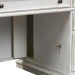 Magnolia Manor Jr Executive Desk Base Desk Bases Antique White & Weathered Bark 21