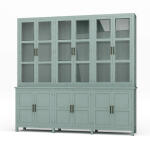 Madrone 12 Door Display Cabinet W/ Glass Shelves