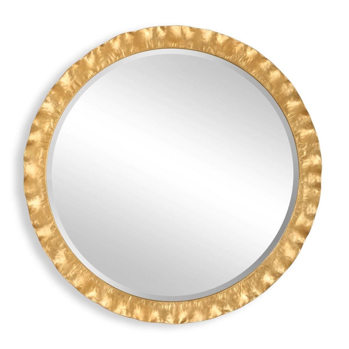 943429ffc7d143f70c05d070ee51903b Haya Round Mirror, Gold - Image 1