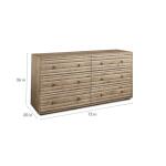 Andora 6 Drawer Dresser Dressers Andora Warm Grey 15