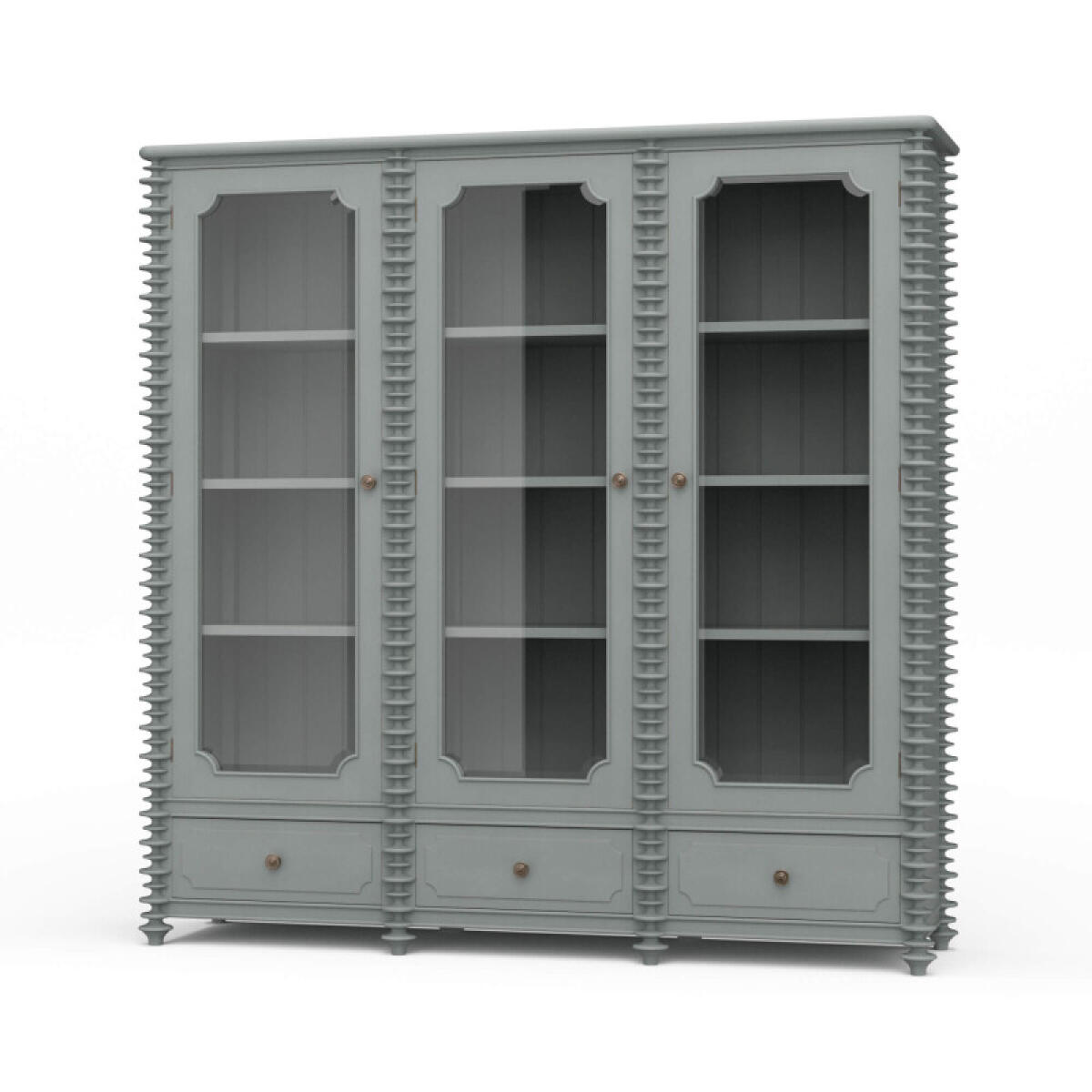 94817f38c9a84becad2a368cfc8687c9 Milano Bookcase W/ 3 Glass Doors - Image 1