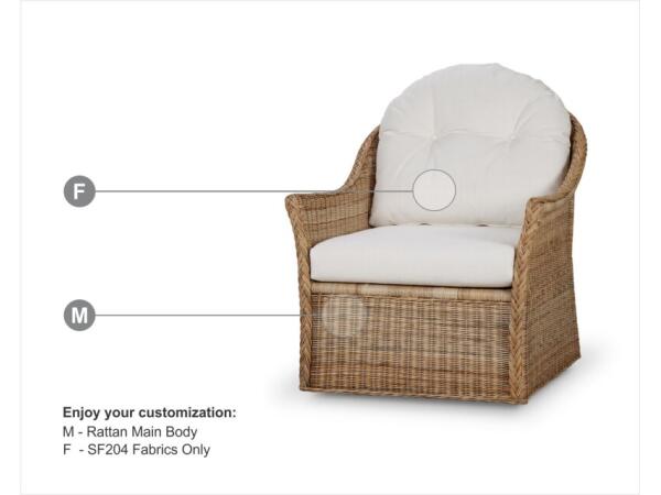 Nantucket Rattan Chair Chairs Bramble