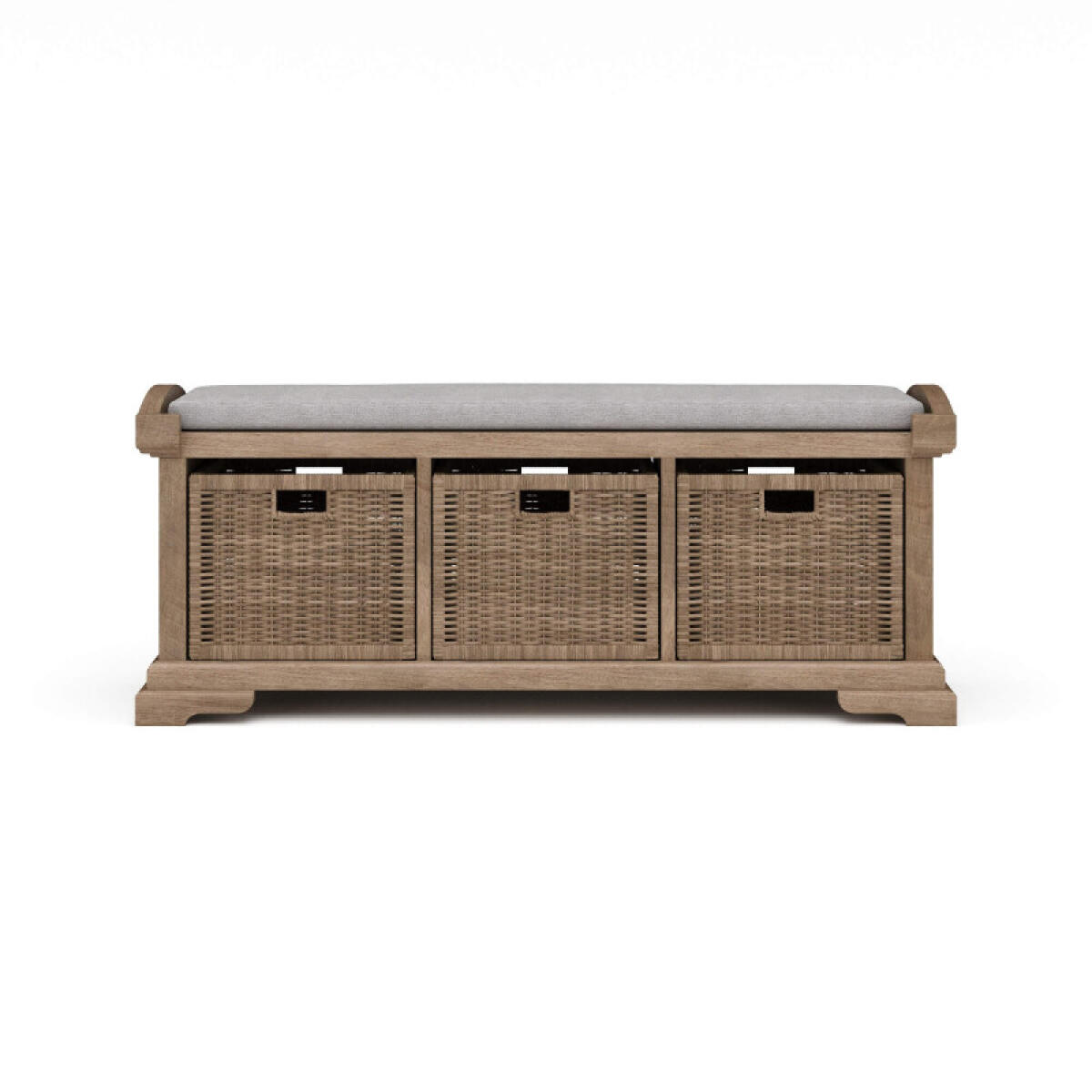 Homestead Bench W/ Rattan Baskets Chairs & Benches Bramble 2 Homestead Bench W/ Rattan Baskets Chairs & Benches Bramble 2