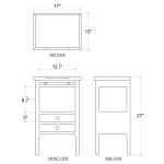 Eton 2 Drawer Side Table W/ Pull Out Shelf - Image 9