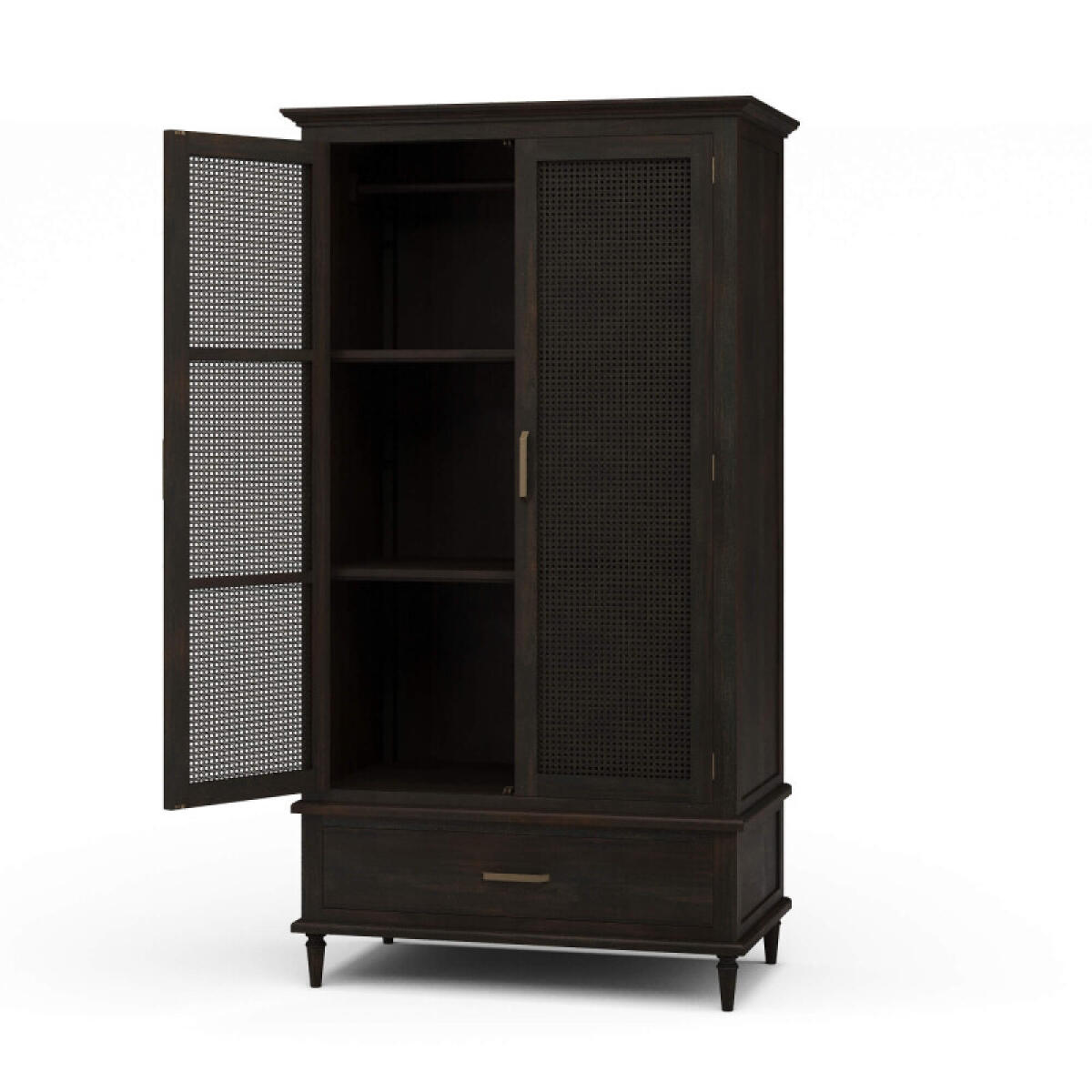 94d8afead1439a5a0bdab40bfb33d754 Jamison Wardrobe W/ Rattan Door - Image 1