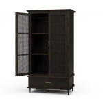 Jamison Wardrobe W/ Rattan Door