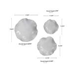 Abella Ceramic Indoor-outdoor Wall Decor, White, S/3 Wall Decor Uttermost 23