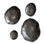 Lucky Coins Indoor-outdoor Metal Wall Decor, Nickel, S/4 Wall Decor Black 16