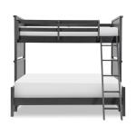 Complete Twin Over Full Bunk Bed Black Finish Youth Beds Black 13