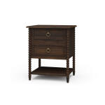 Cholet 2 Drawer Bedside Table W/ Shelf