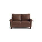True Custom™ True CustomÂ® Leather Roll Arm Loveseat
