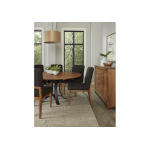 Crafted Cherry Dining by Ben & Erin Napier UPH SIDE CHAIR BLACK FABRIC Chairs & Benches Brown 12