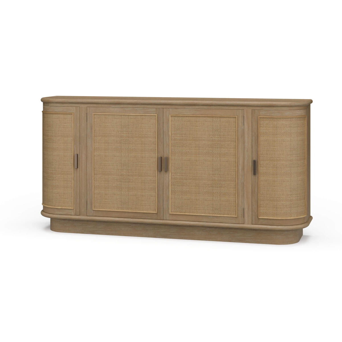962b035b81993e5ef67999d1172d2043 Dakota Oval 4 Door Sideboard W/ Rattan Panels - Image 1
