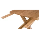 Crossbuck Live Edge Dining Table with Extendable Leaves - Image 10