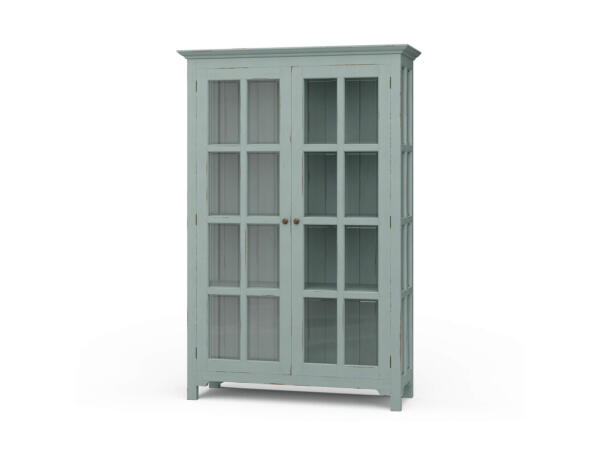 Aries Glass Door Bookcase Bookcases Blue