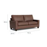 True Custom™ True Custom® Leather Large Track Arm Studio Sofa - Image 6