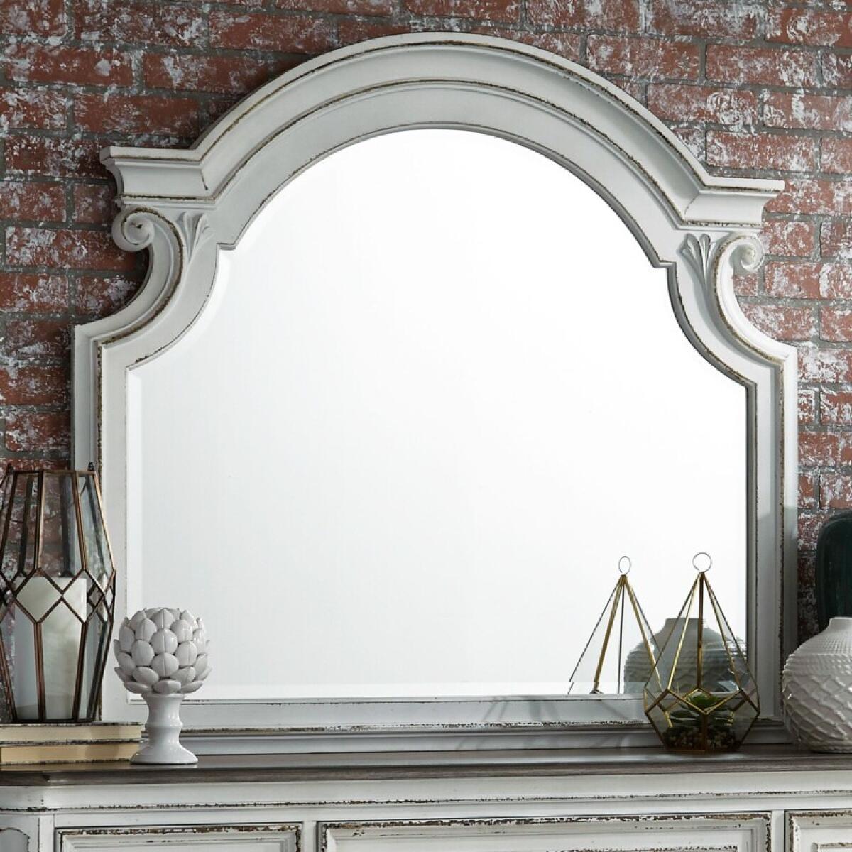 Magnolia Manor Mirror Bedroom Mirrors Antique White & Weathered Bark 2 Magnolia Manor Mirror Bedroom Mirrors Antique White & Weathered Bark 2