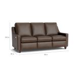 Magnificent Motion Leather Slope Arm Reclining Sofa Sofas Bassett Furniture 12