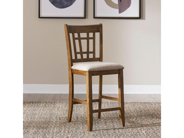 Santa Rosa 24 Inch Lattice Back Counter Chair Barstools Antique Honey