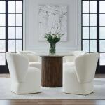 Accent Dining Chair w/ Casters – Ivory Chairs & Benches Chairs & Benches 18
