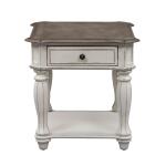 Magnolia Manor End Table End tables Antique White & Weathered Bark 11