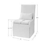 Coley Armless Chair, Linen - Image 11