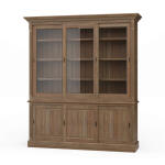 Hudson 88'' Bookcase W/ 3 Sliding Doors