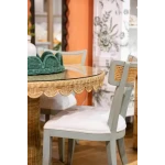 Scalloped Round Bistro Table W/ Tempered Glass Dining Tables Bramble 20